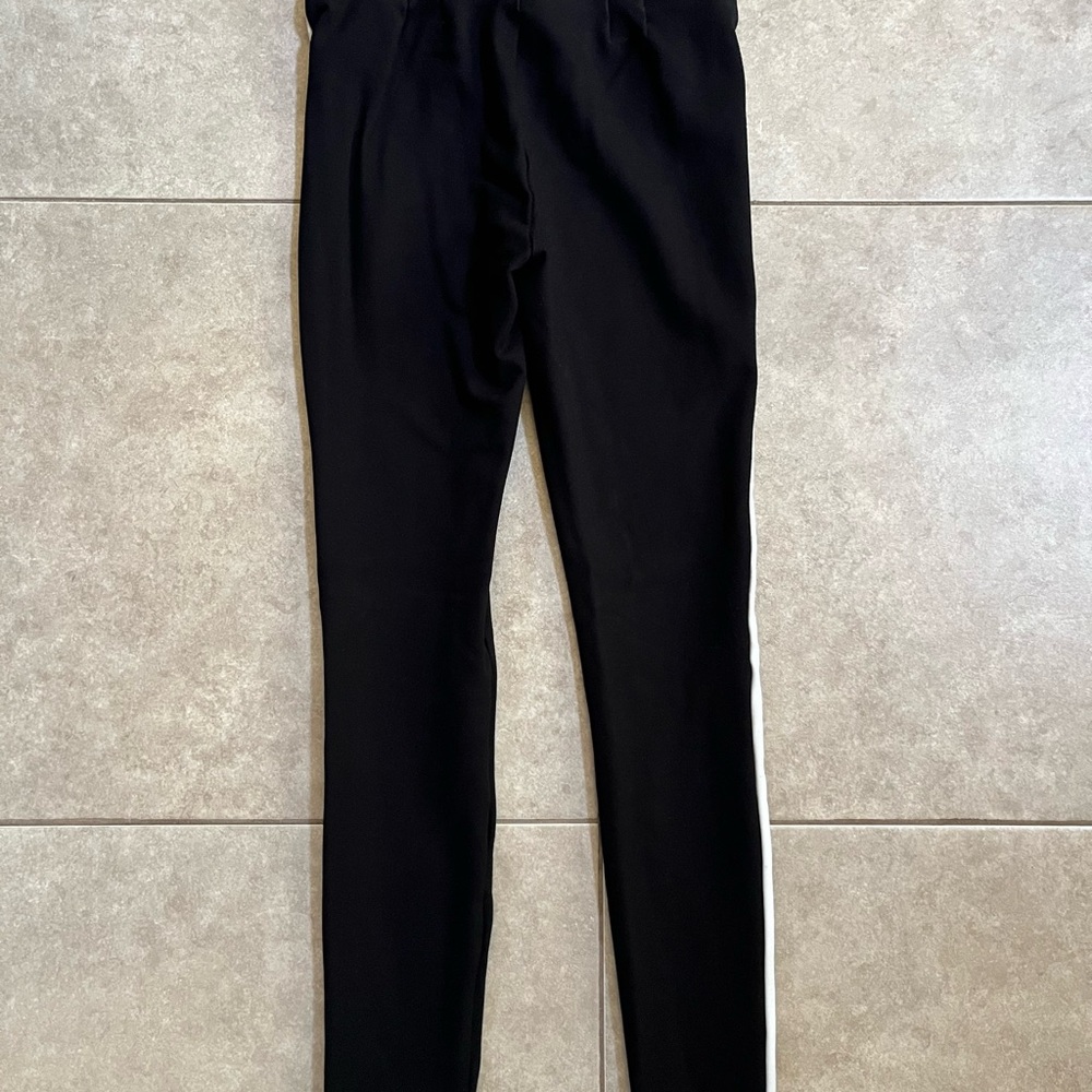 Zara Trafaluc Collection Black Dress Leggings With White Side Stripes Small - Picture 8 of 8
